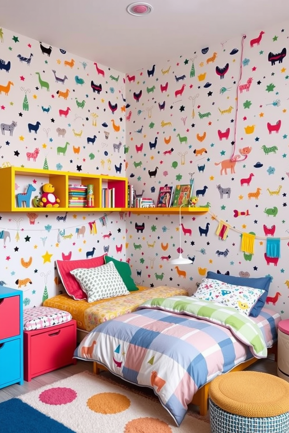 Kids Room Wallpaper Decorating Ideas 25