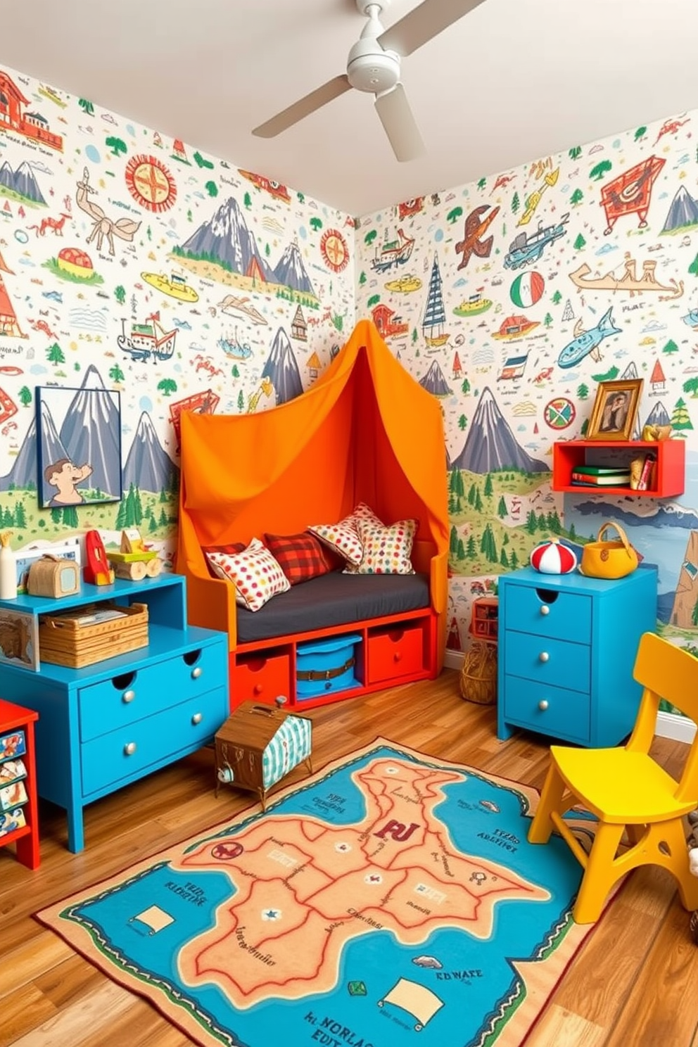 Kids Room Wallpaper Decorating Ideas 28