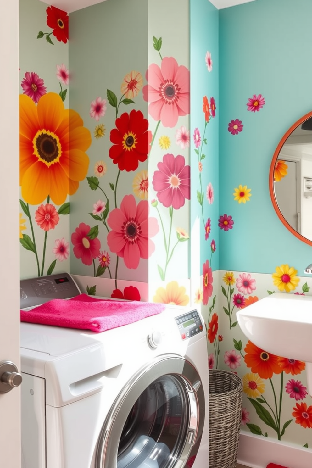 Laundry Room Wallpaper Decorating Ideas 1