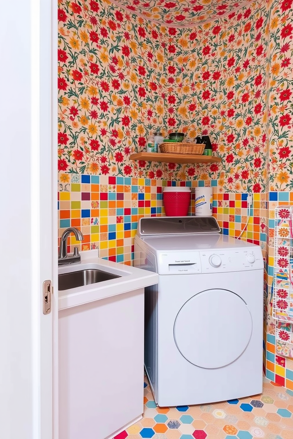 Laundry Room Wallpaper Decorating Ideas 14