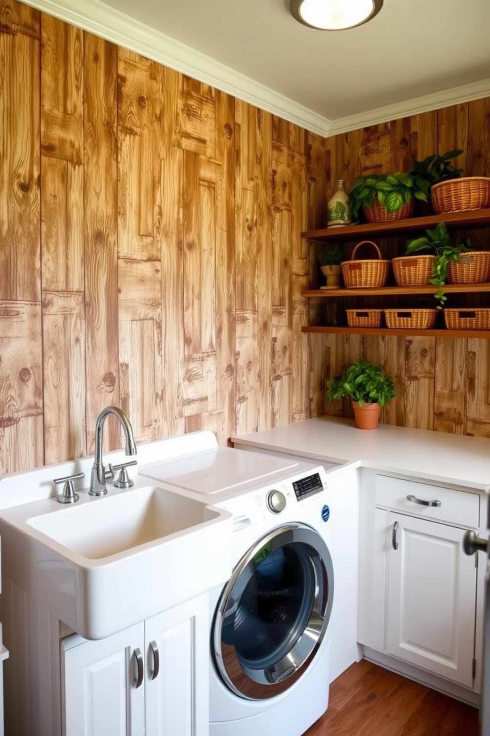 Laundry Room Wallpaper Decorating Ideas 15