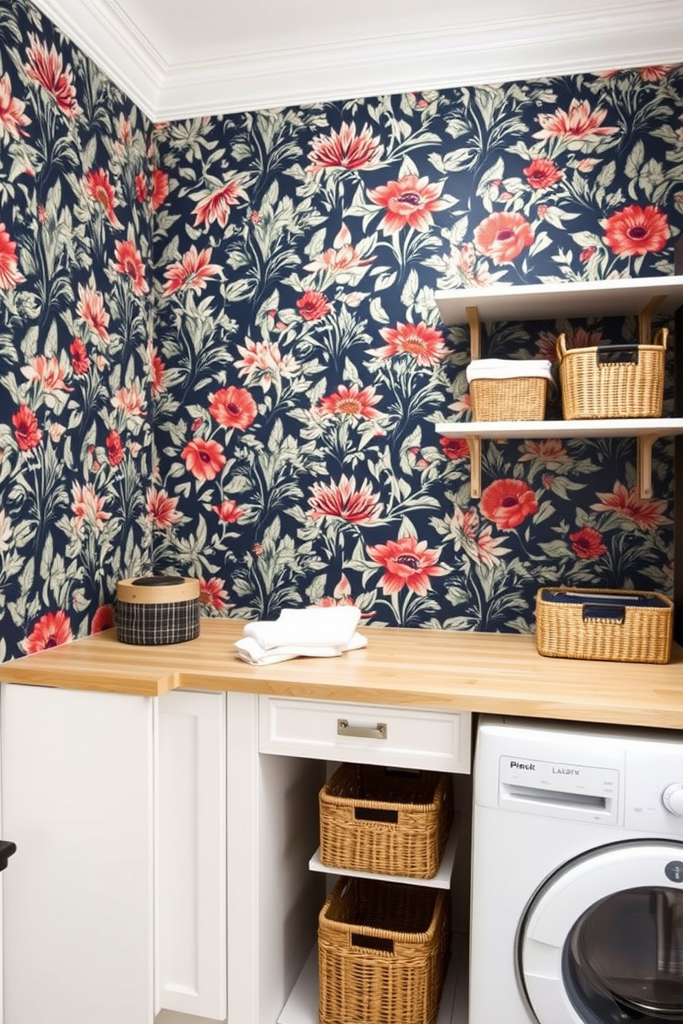 Laundry Room Wallpaper Decorating Ideas 28