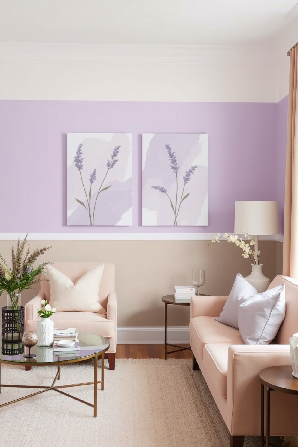 Lavender Wall Painting Ideas 12