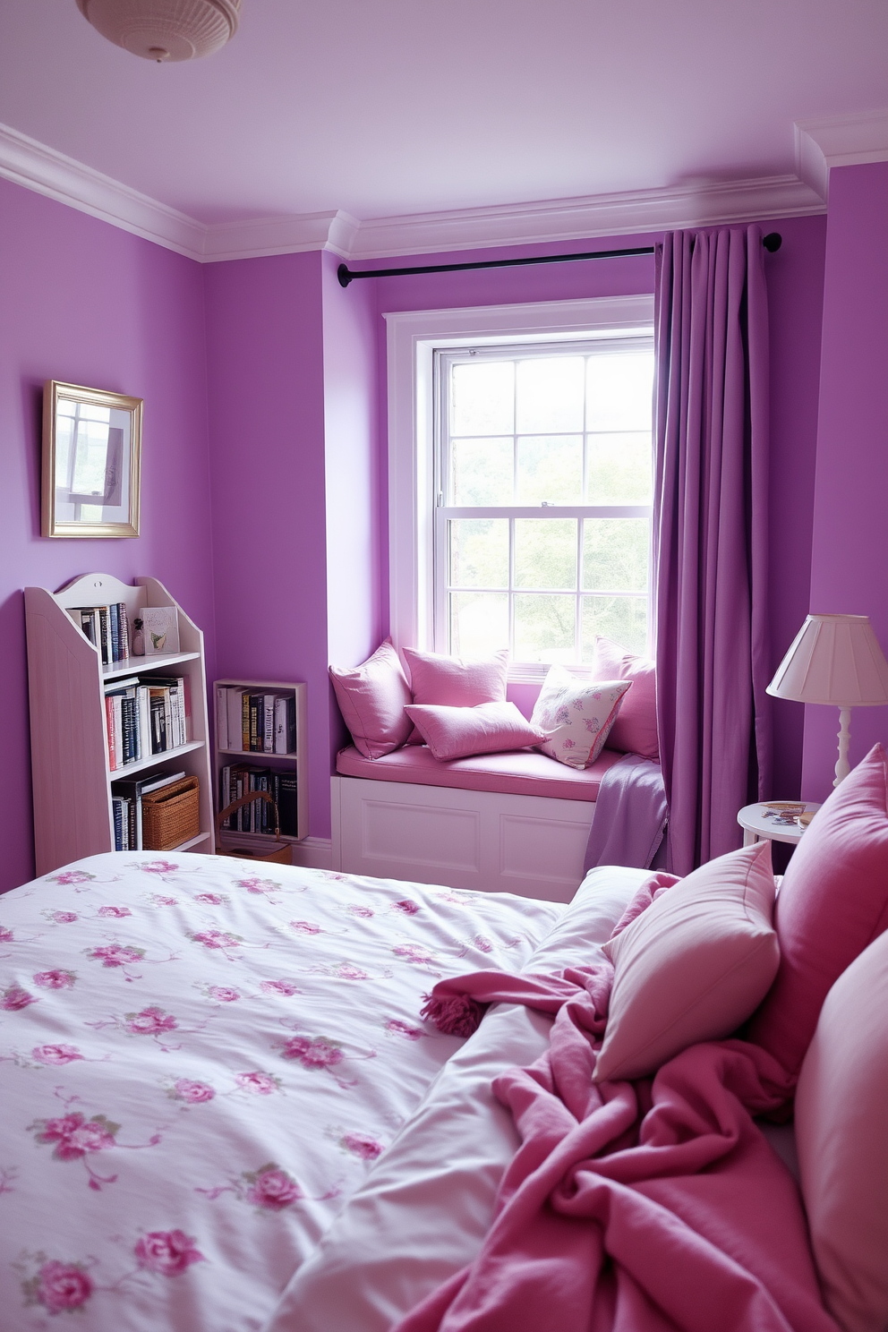 Lavender Wall Painting Ideas 13