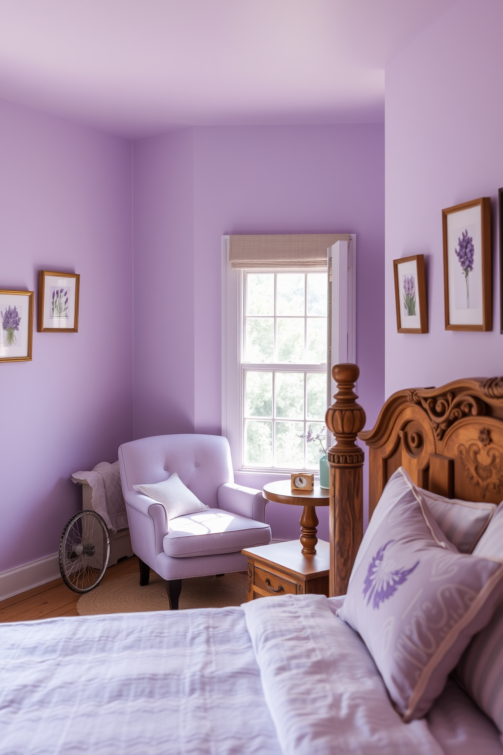 Lavender Wall Painting Ideas 16