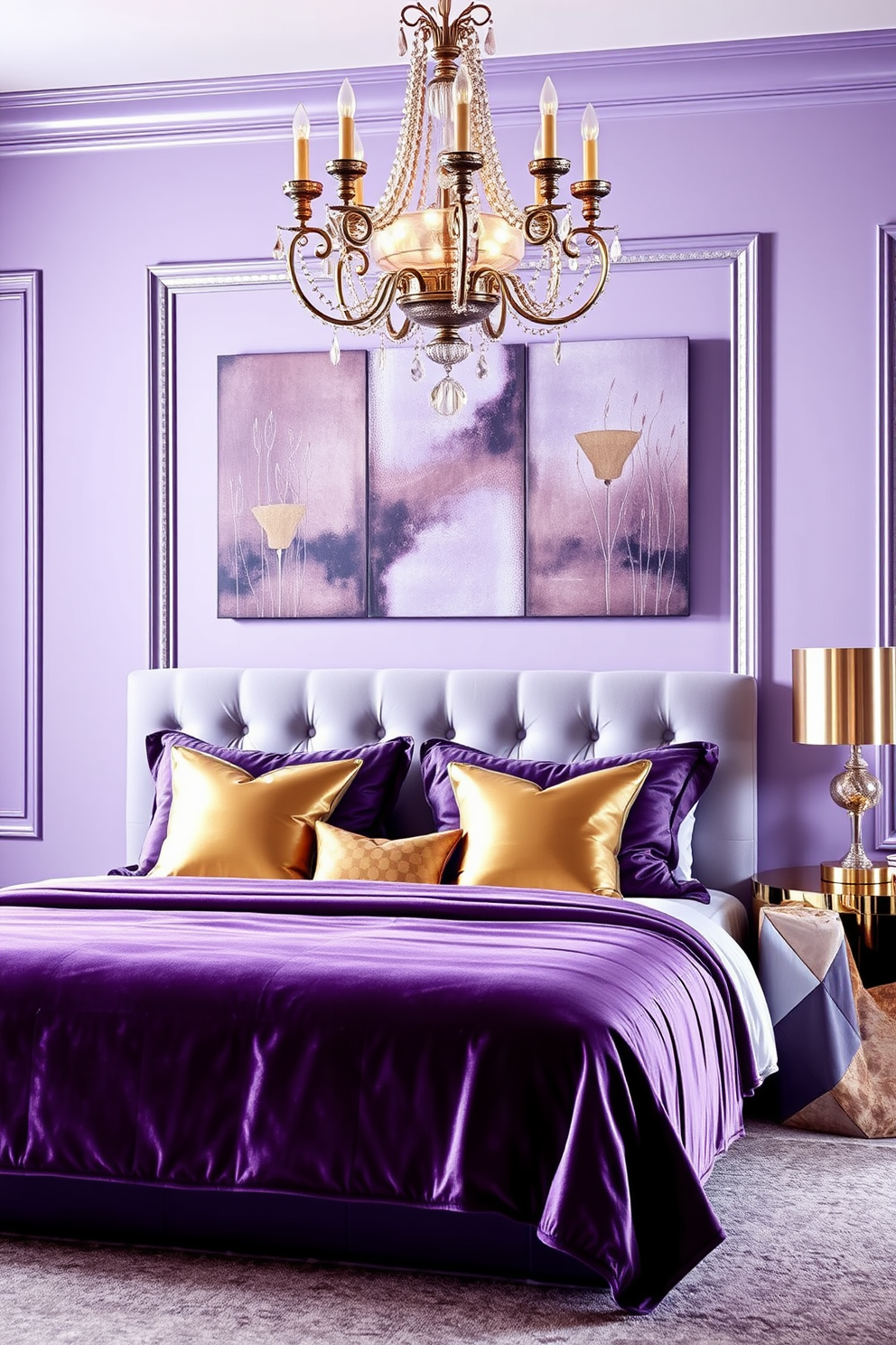 Lavender Wall Painting Ideas 20