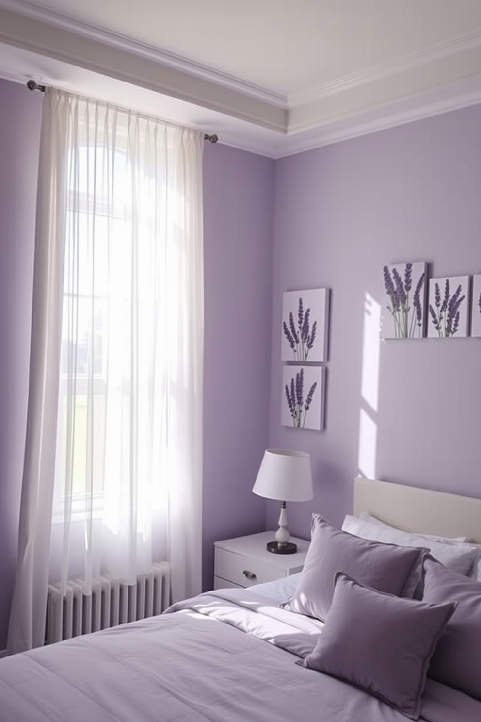 Lavender Wall Painting Ideas 24