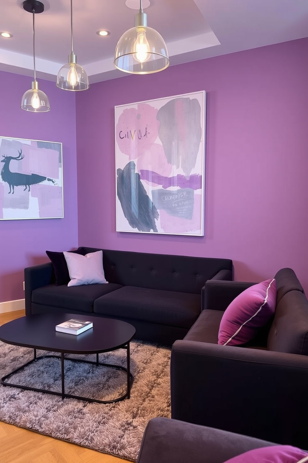 Lavender Wall Painting Ideas 26