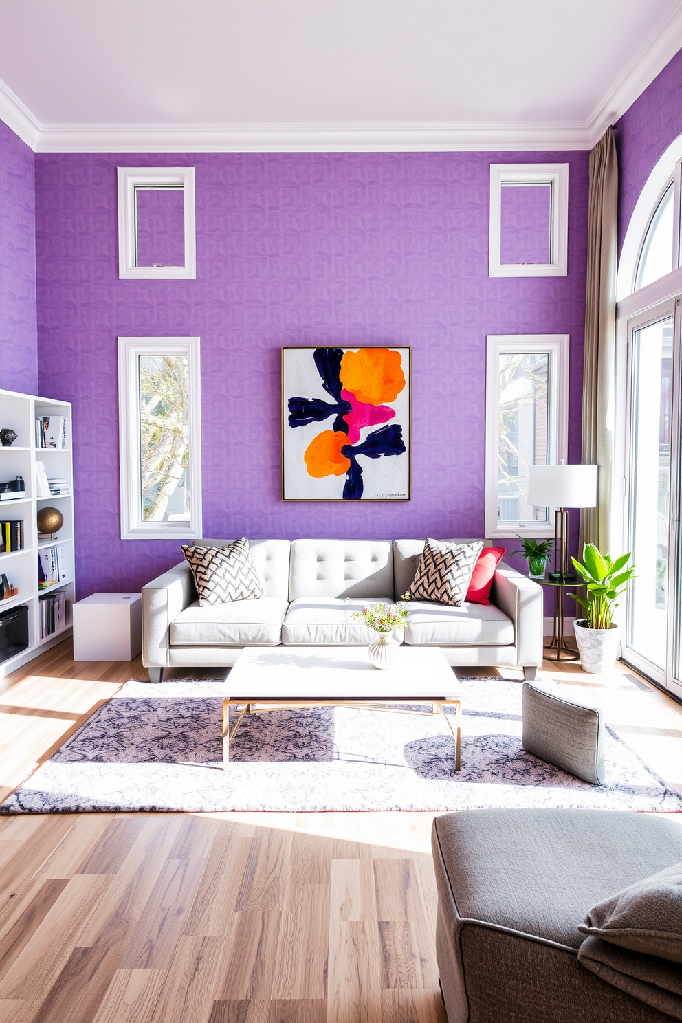 Lavender Wall Painting Ideas 30