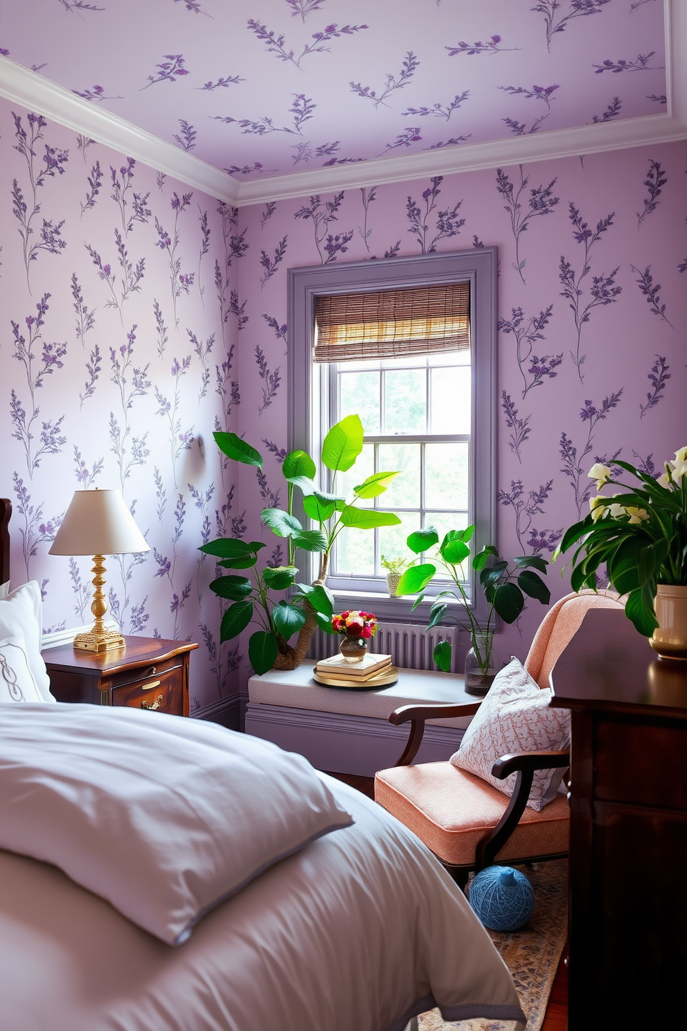 Lavender Wallpaper Decorating Ideas 25