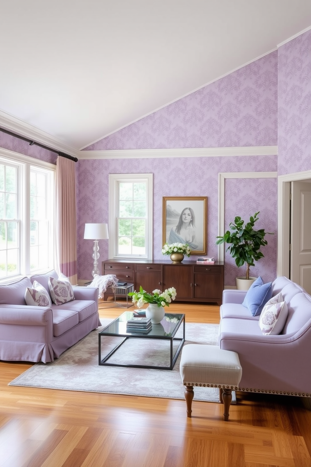 Lavender Wallpaper Decorating Ideas 26