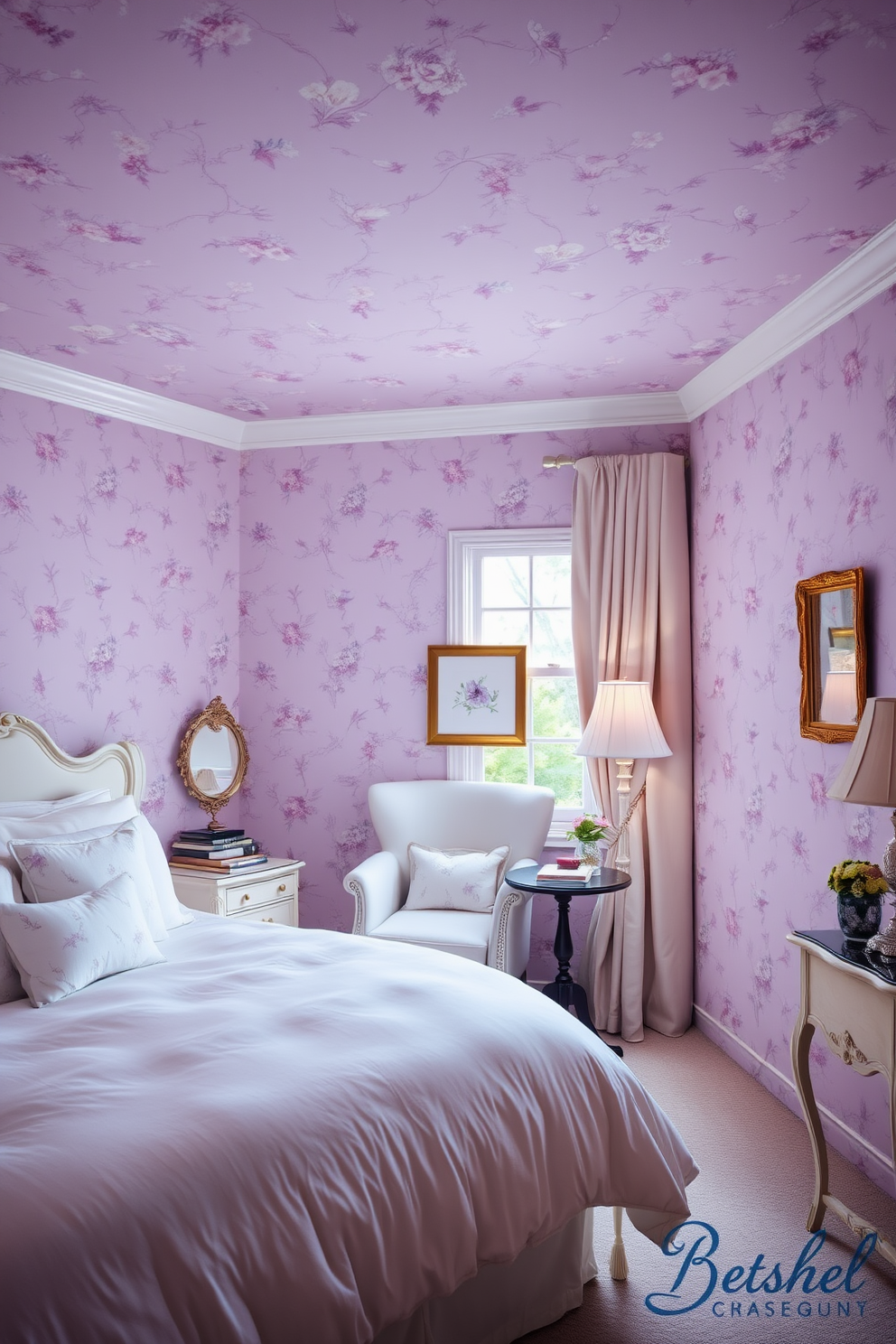 Lavender Wallpaper Decorating Ideas 27