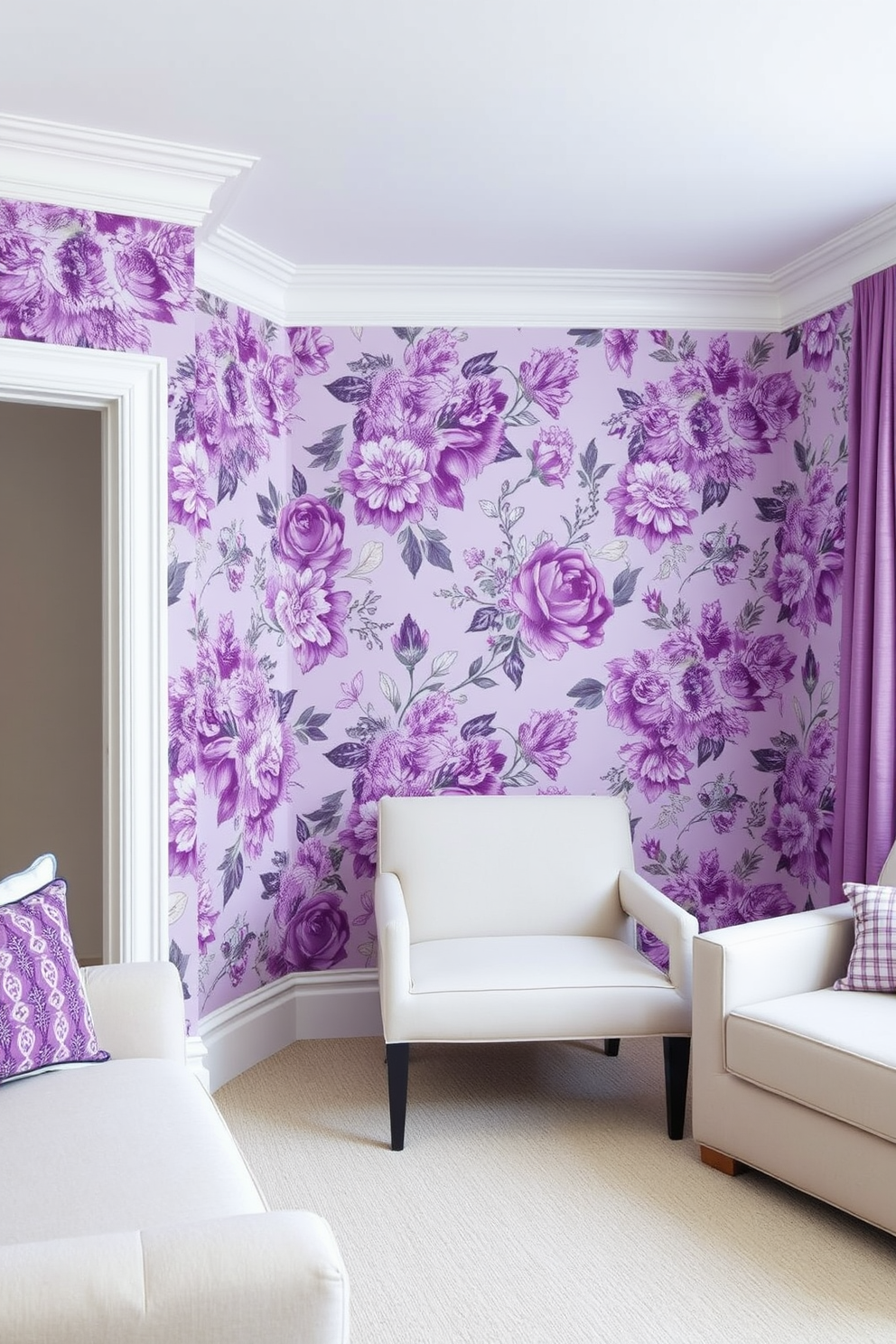 Lavender Wallpaper Decorating Ideas 4