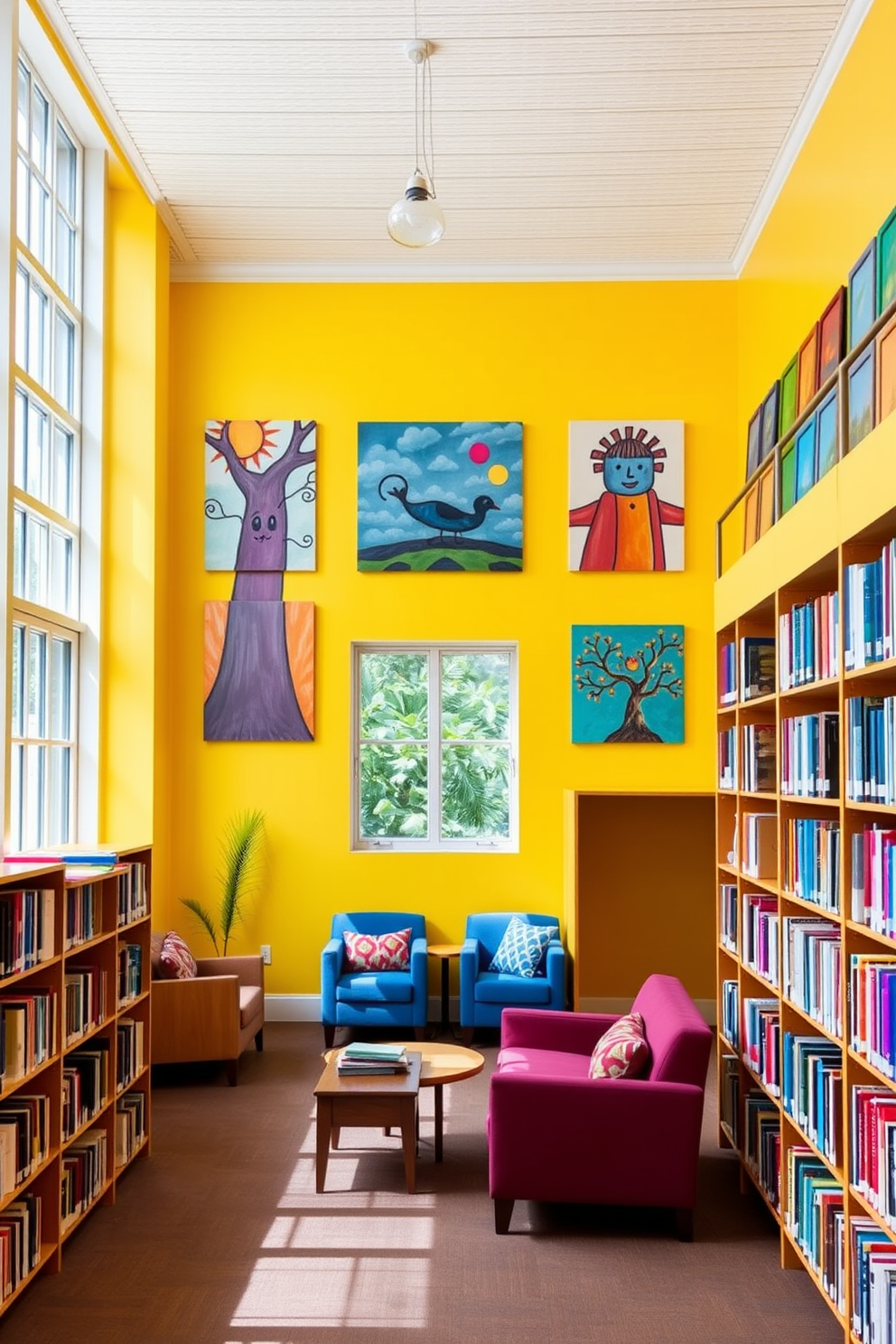 Library Wall Painting Ideas 18