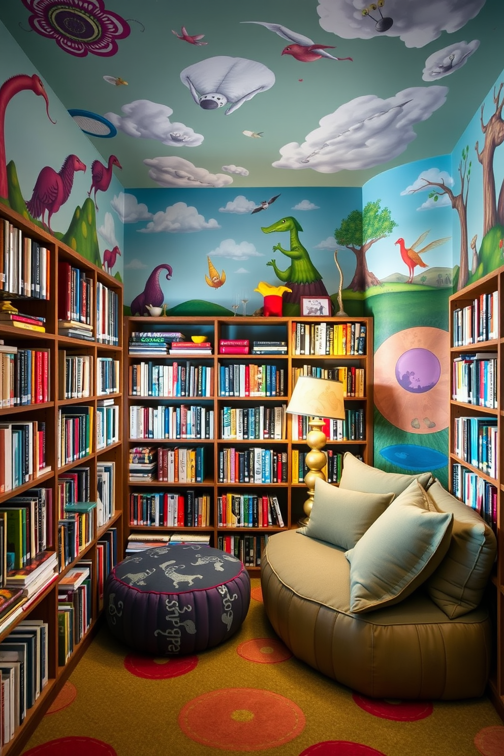 Library Wall Painting Ideas 19