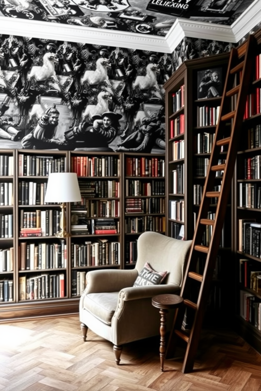 Library Wallpaper Decorating Ideas 10