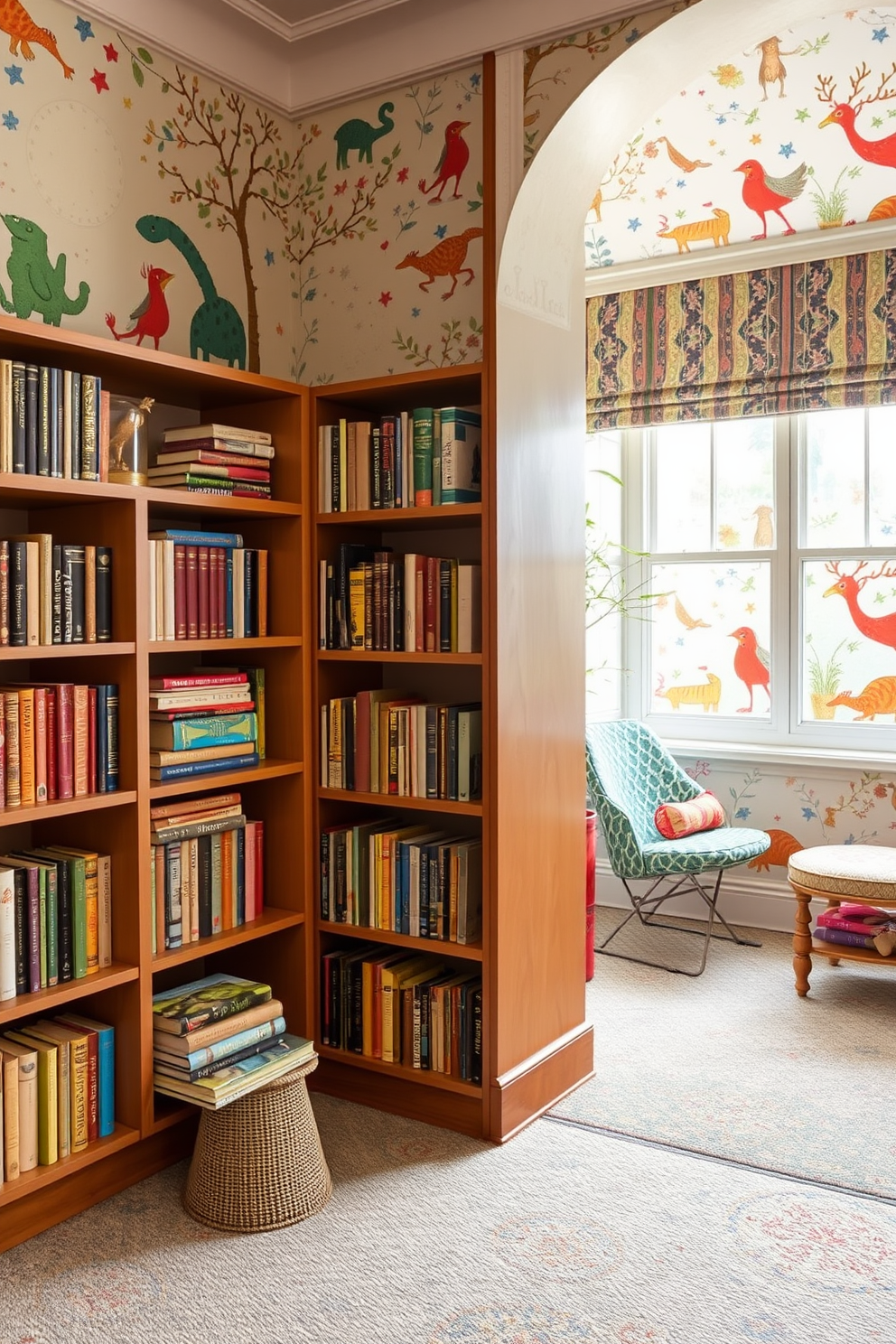 Library Wallpaper Decorating Ideas 18