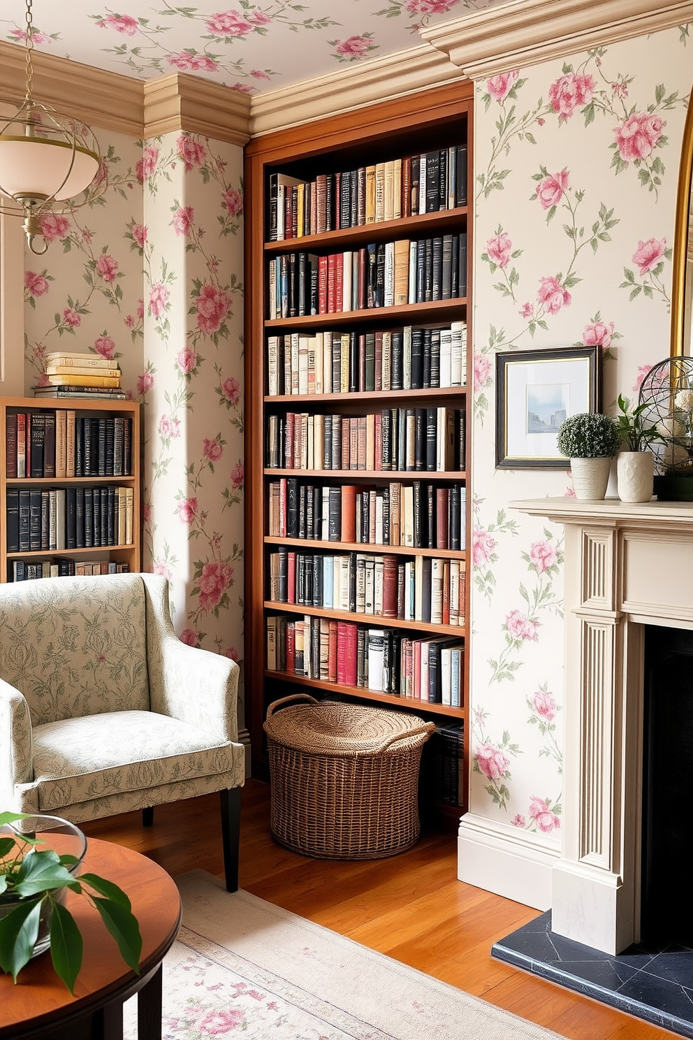 Library Wallpaper Decorating Ideas 24