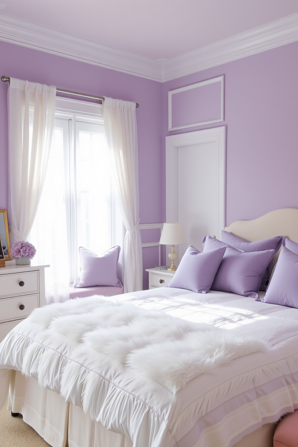 Lilac Wall Painting Ideas 1