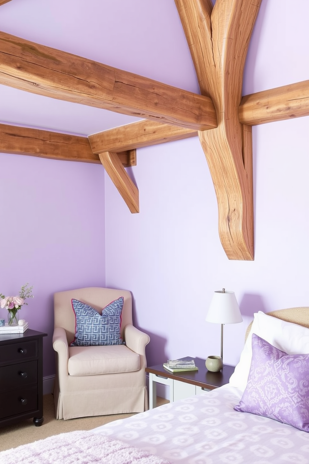 Lilac Wall Painting Ideas 10