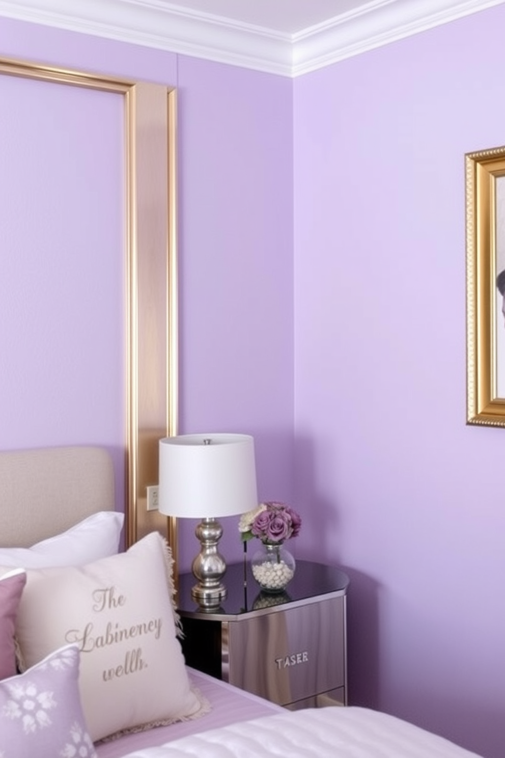 Lilac Wall Painting Ideas 15