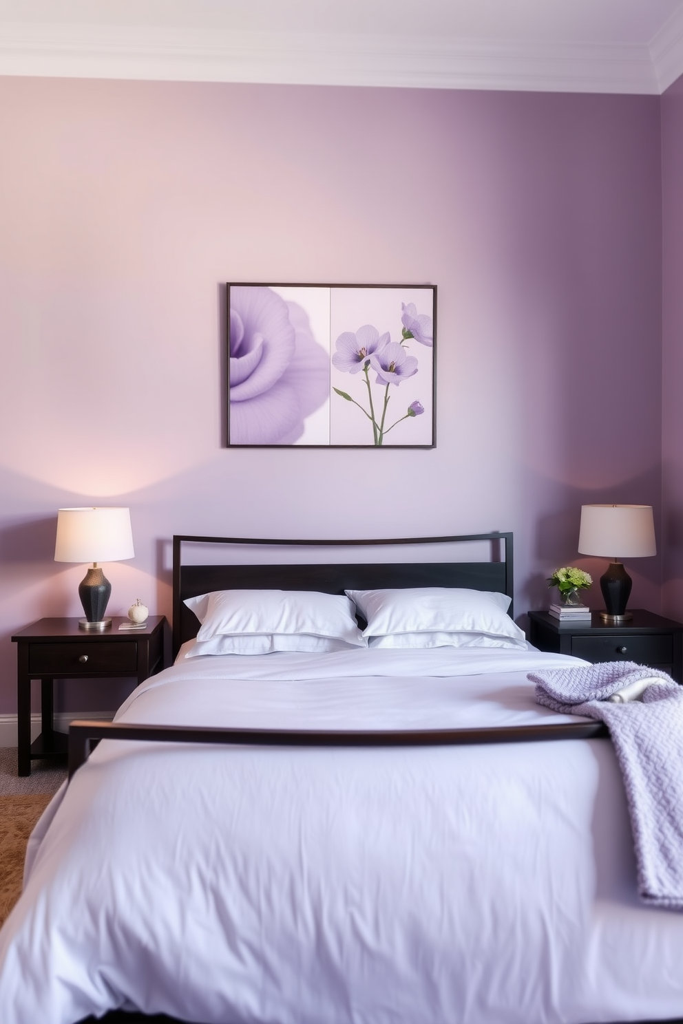 Lilac Wall Painting Ideas 18