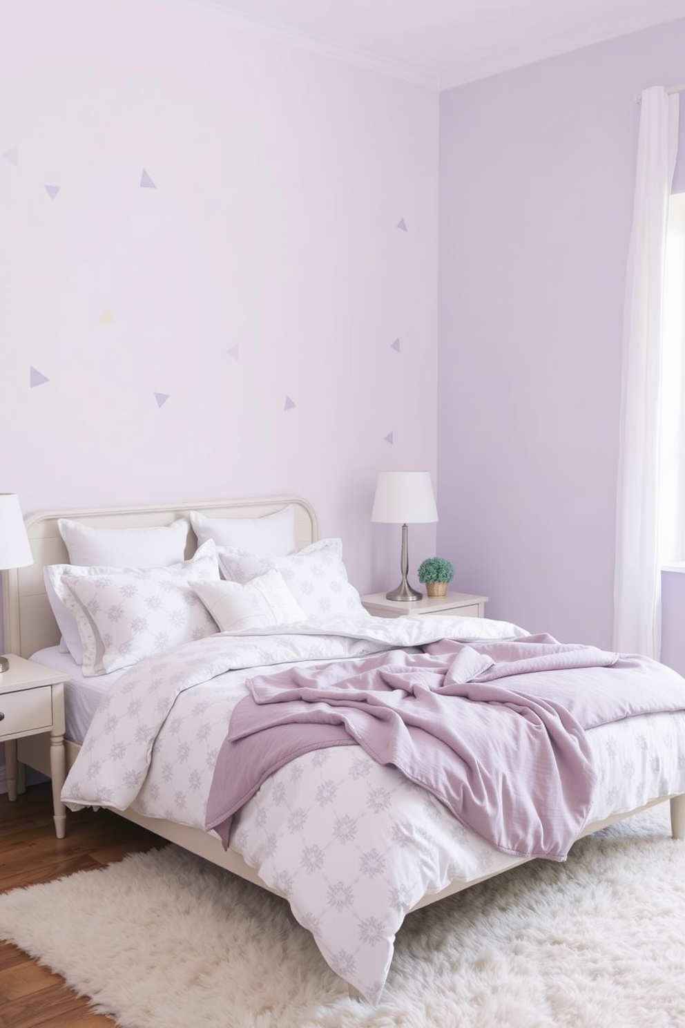 Lilac Wall Painting Ideas 23