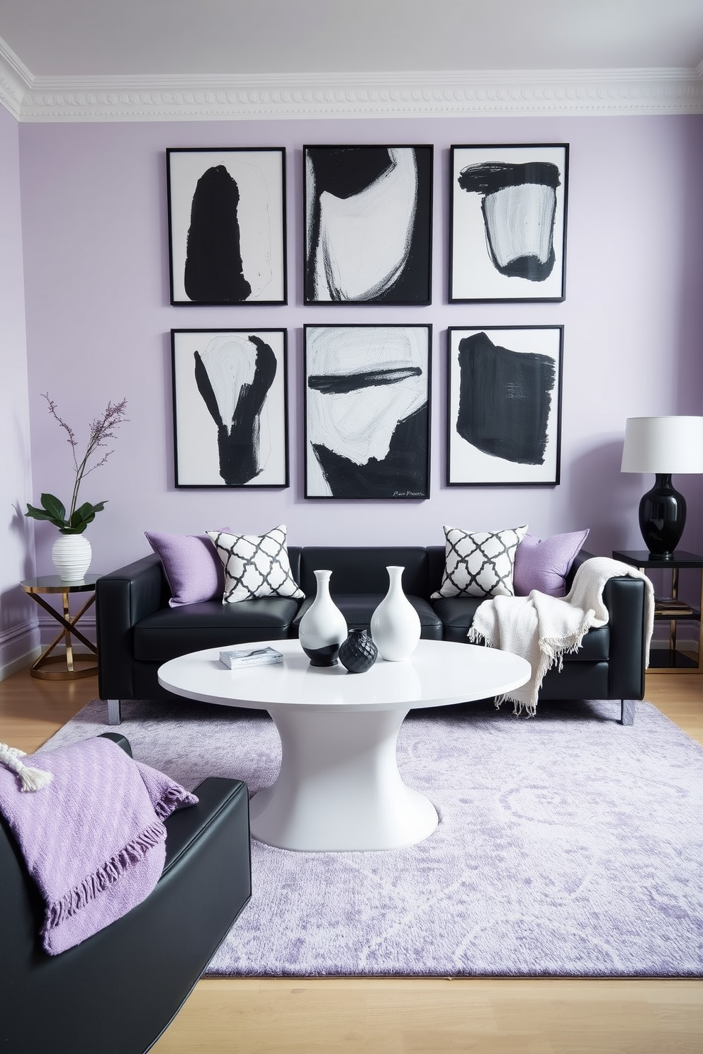 Lilac Wall Painting Ideas 24