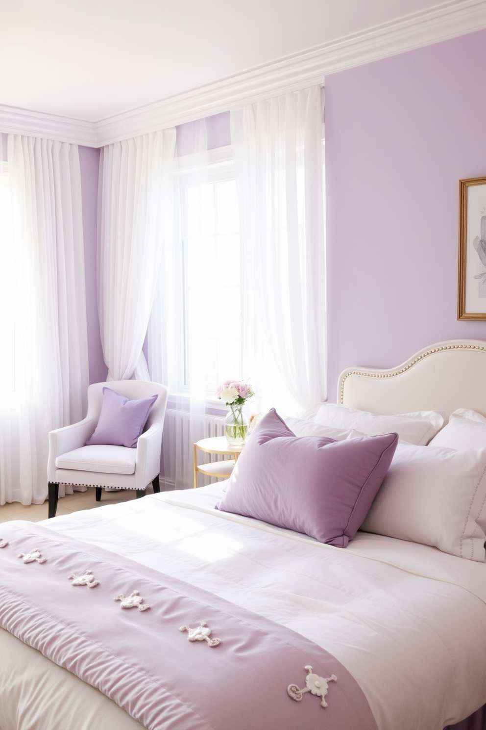 Lilac Wall Painting Ideas 27