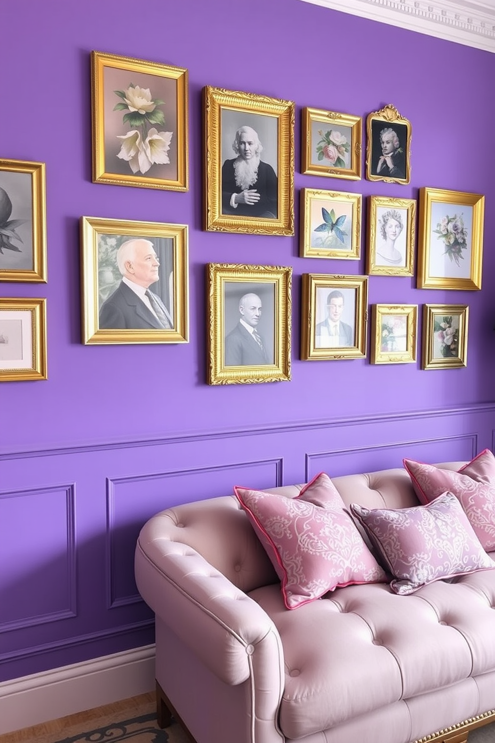 Lilac Wall Painting Ideas 3