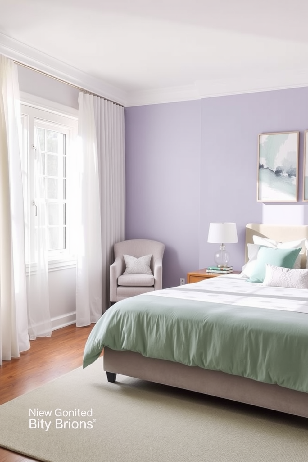 Lilac Wall Painting Ideas 4