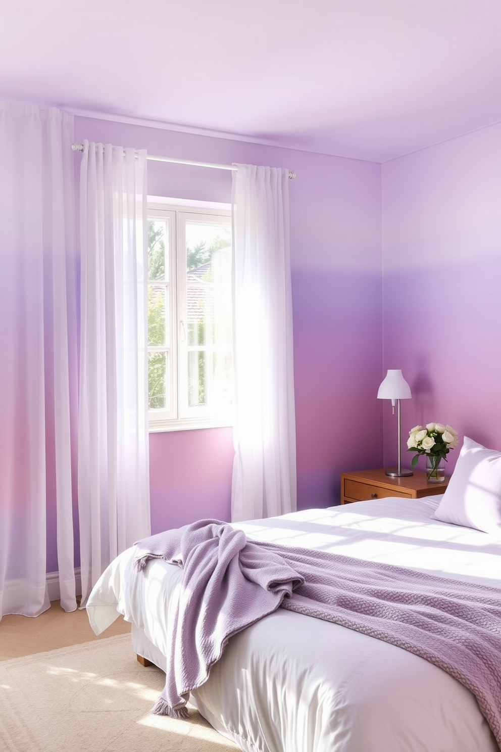 Lilac Wall Painting Ideas 5