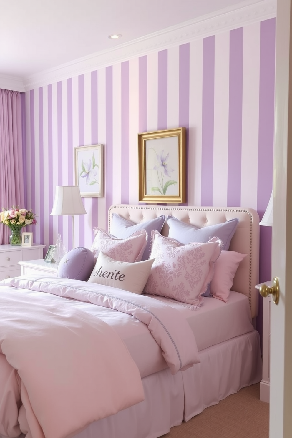 Lilac Wall Painting Ideas 7