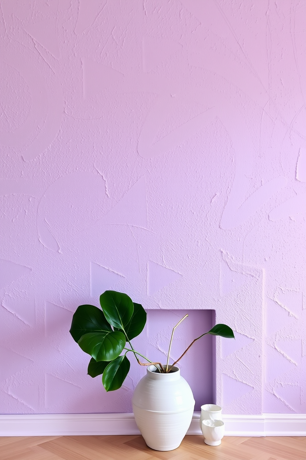 Lilac Wall Painting Ideas 8