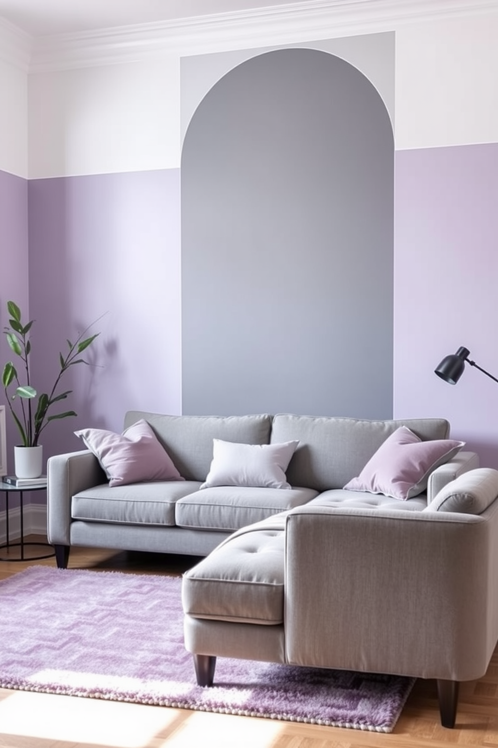 Lilac Wall Painting Ideas 9