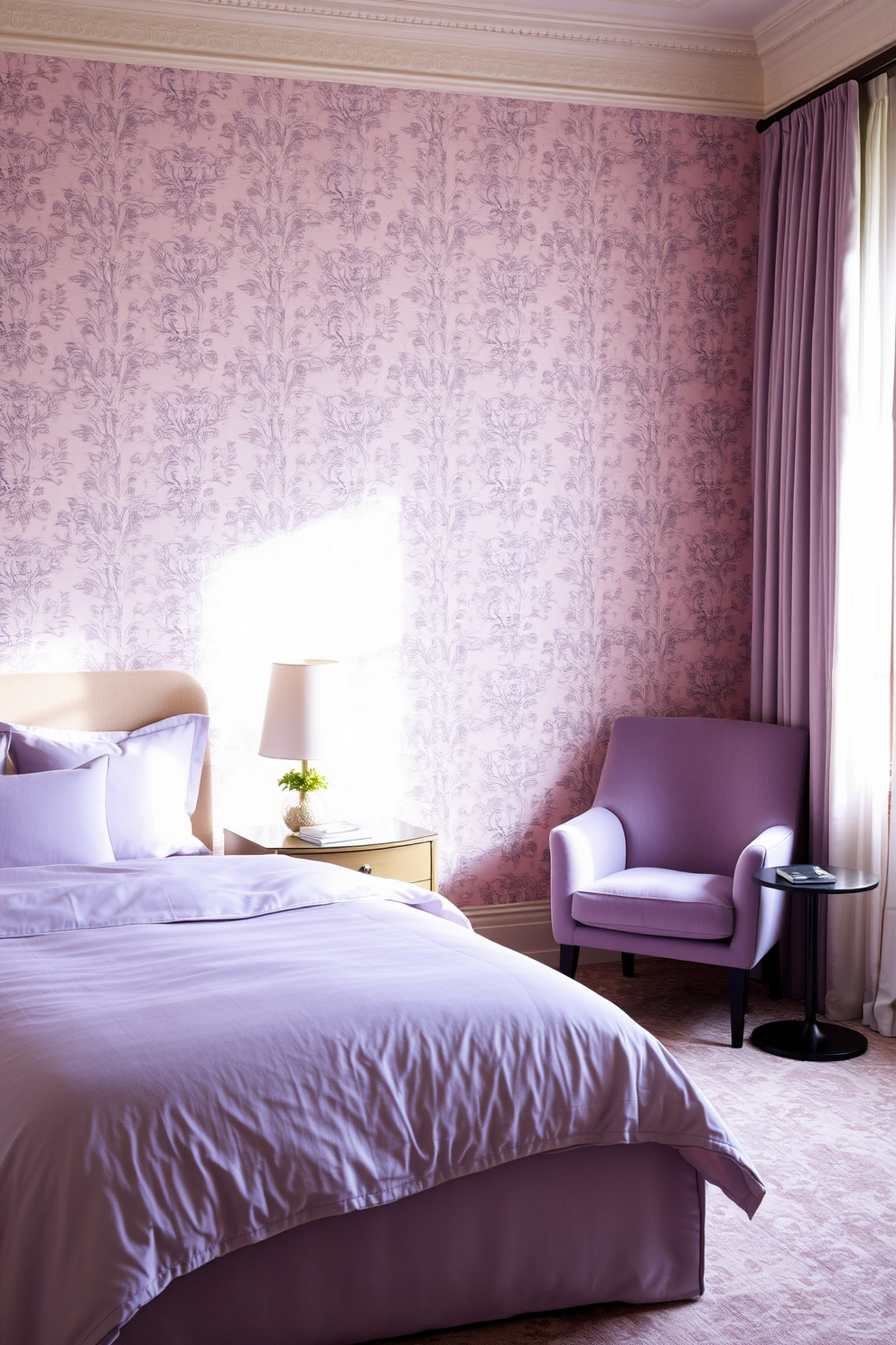 Lilac Wallpaper Decorating Ideas 13