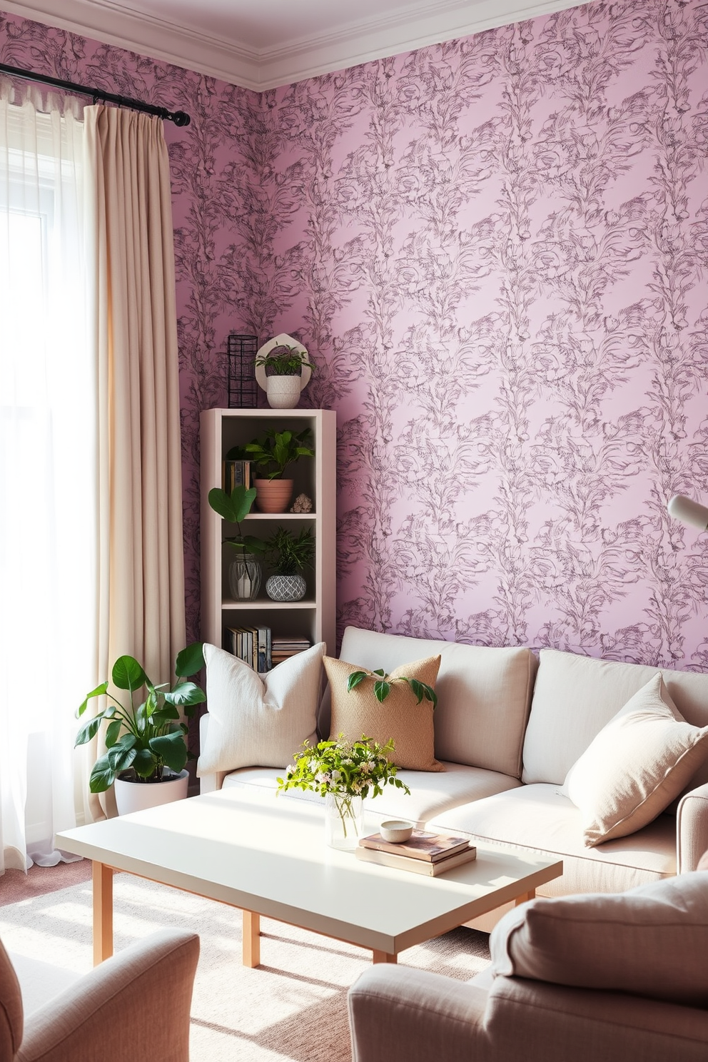 Lilac Wallpaper Decorating Ideas 14