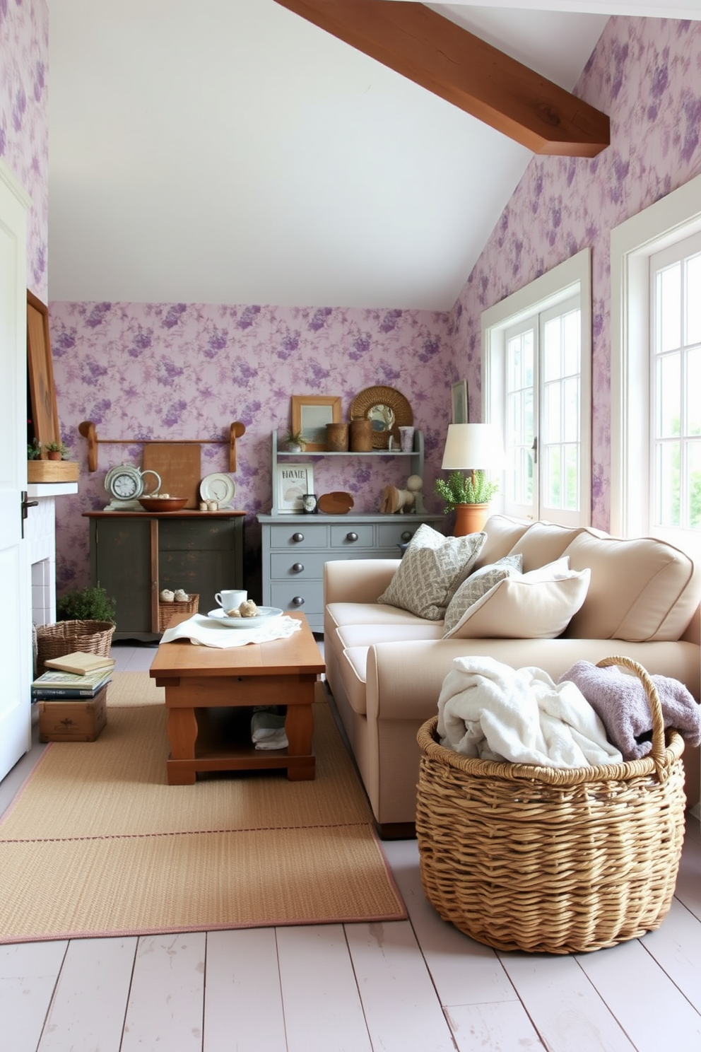 Lilac Wallpaper Decorating Ideas 17