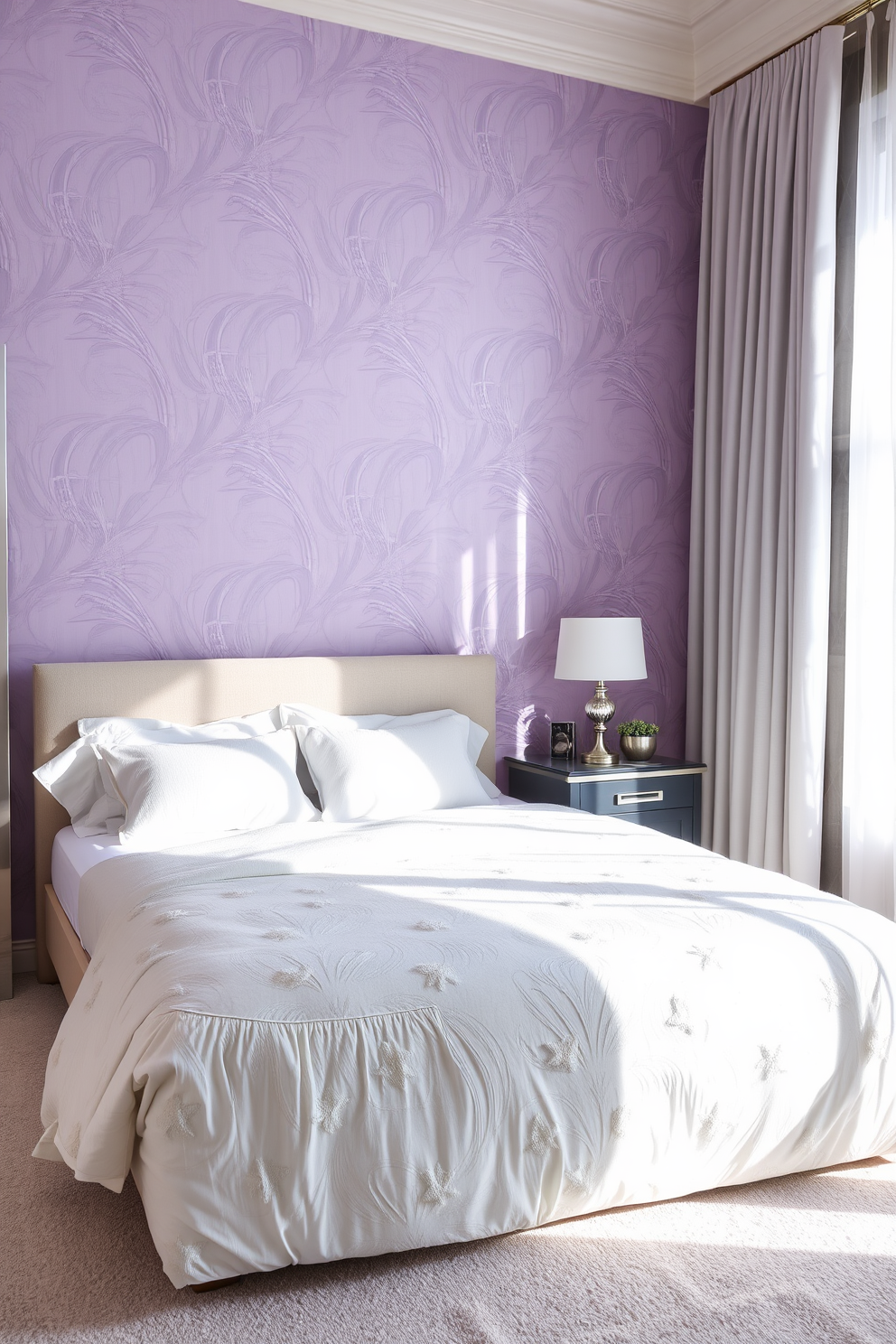 Lilac Wallpaper Decorating Ideas 26