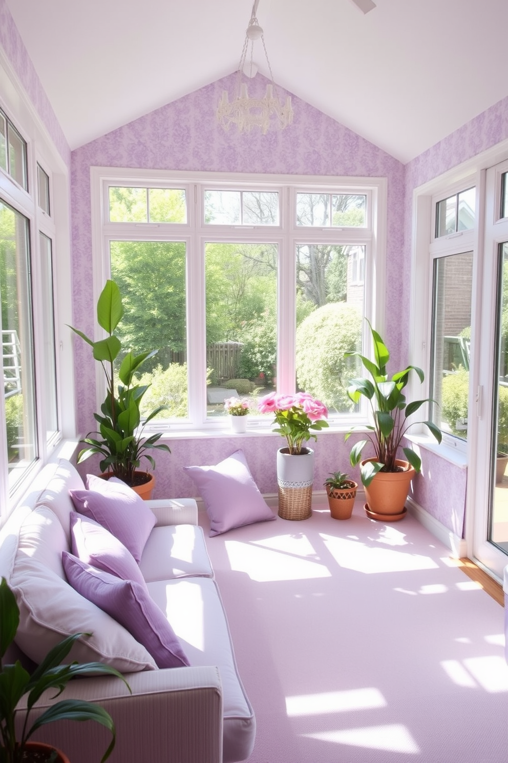 Lilac Wallpaper Decorating Ideas 29