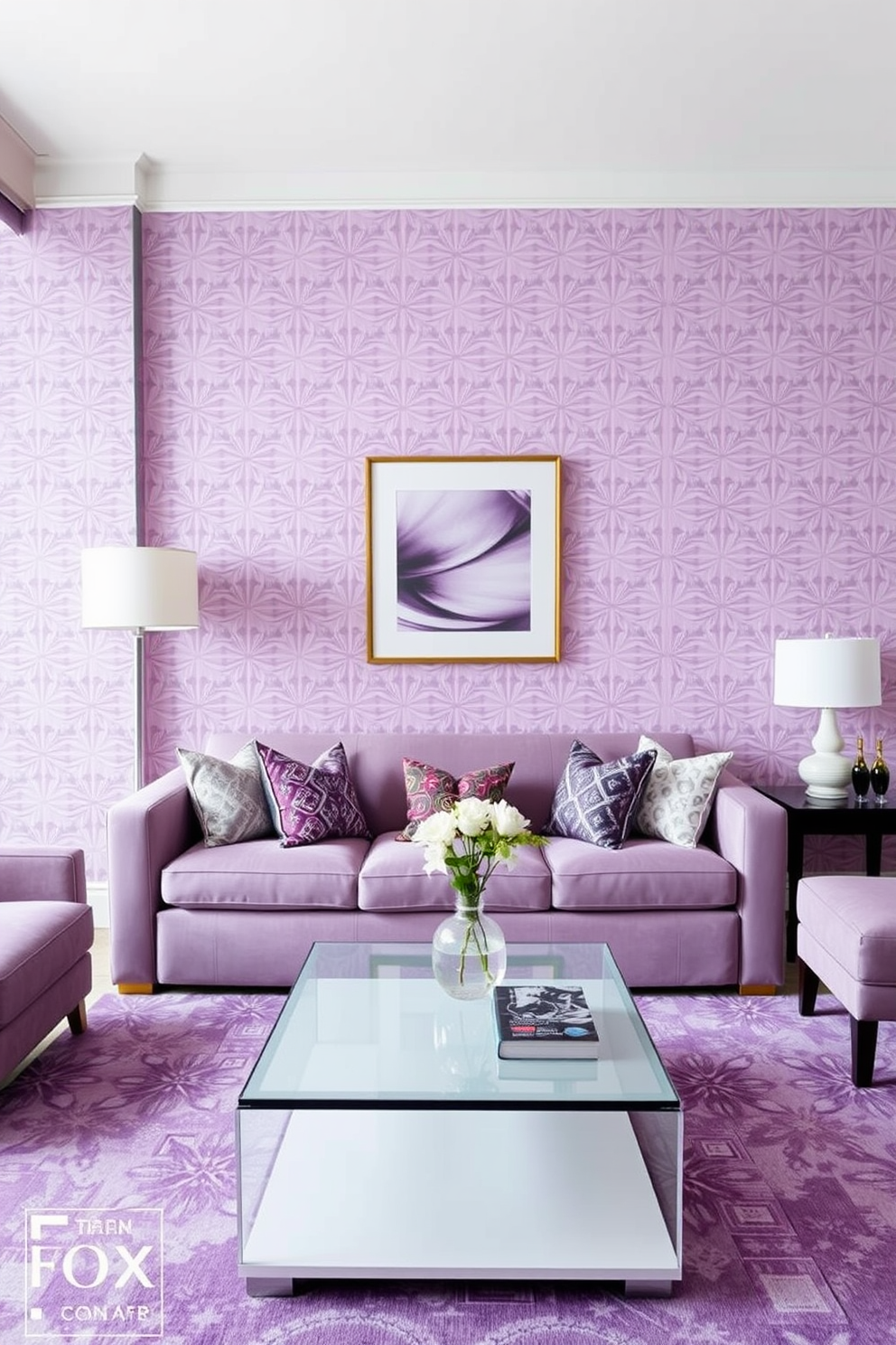 Lilac Wallpaper Decorating Ideas 3