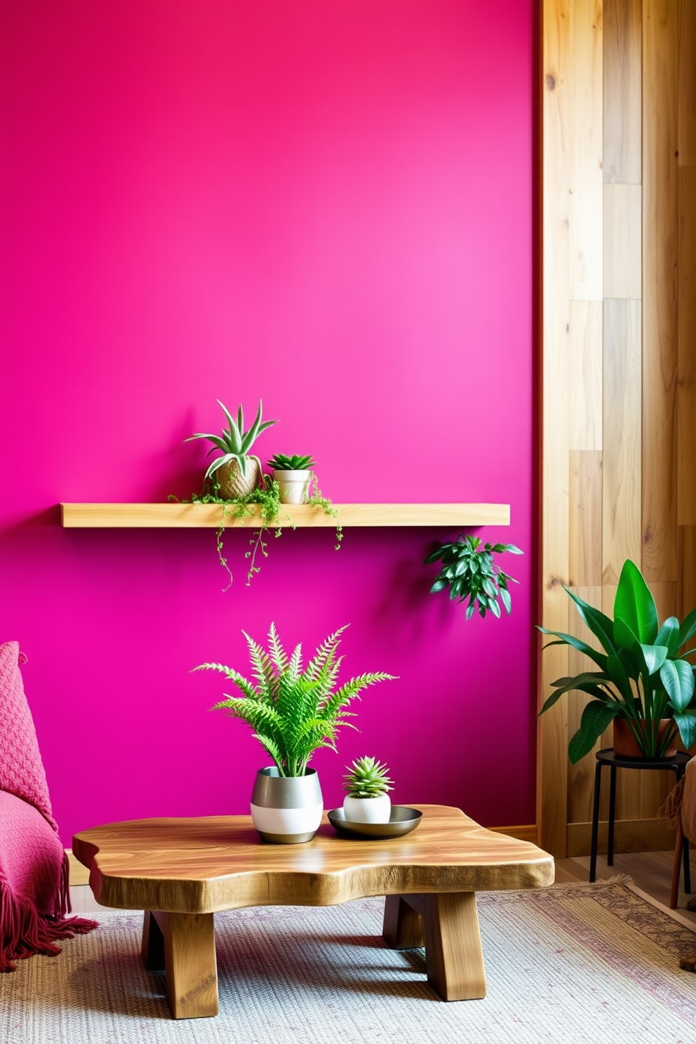 Magenta Wall Painting Ideas 13