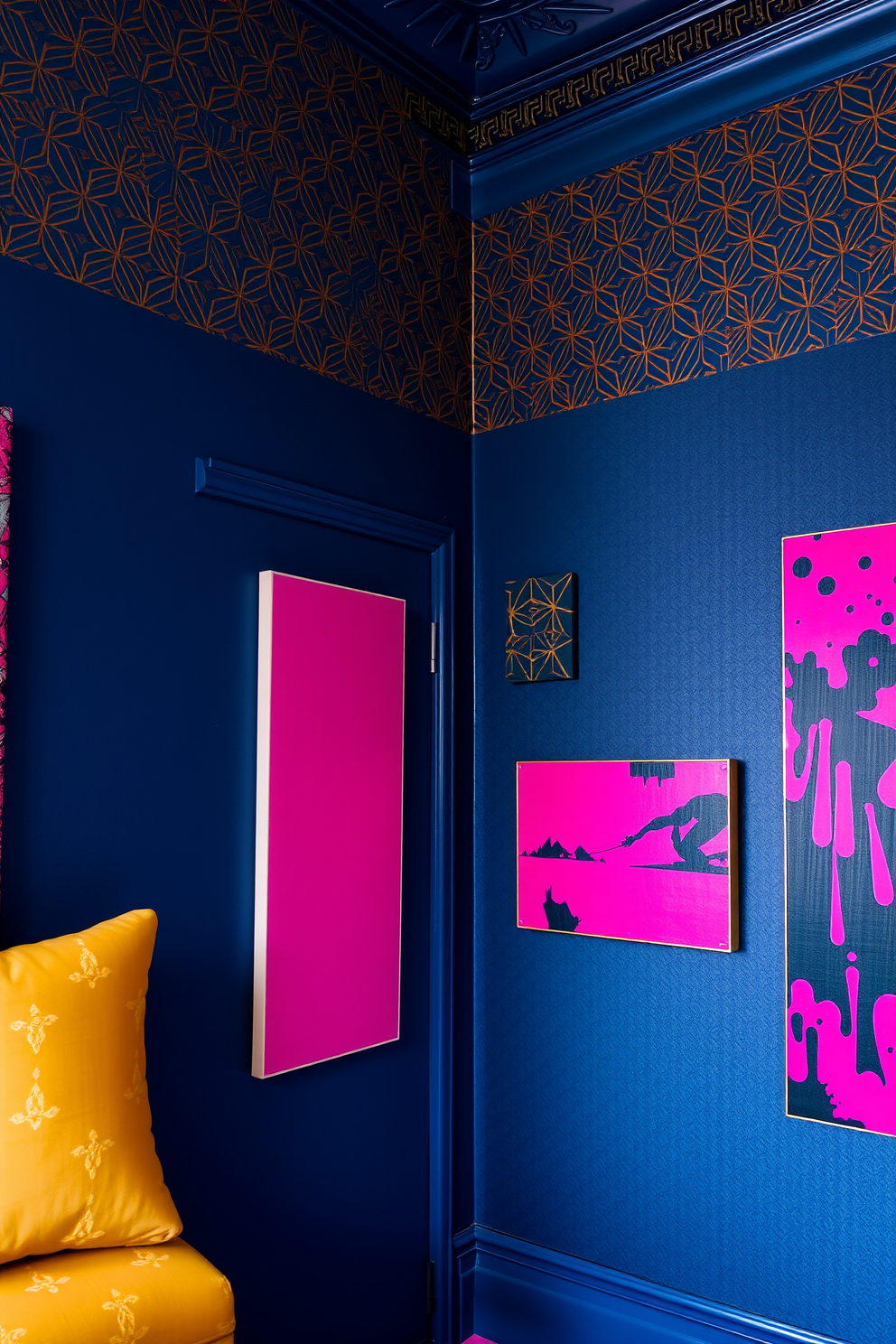 Magenta Wall Painting Ideas 2