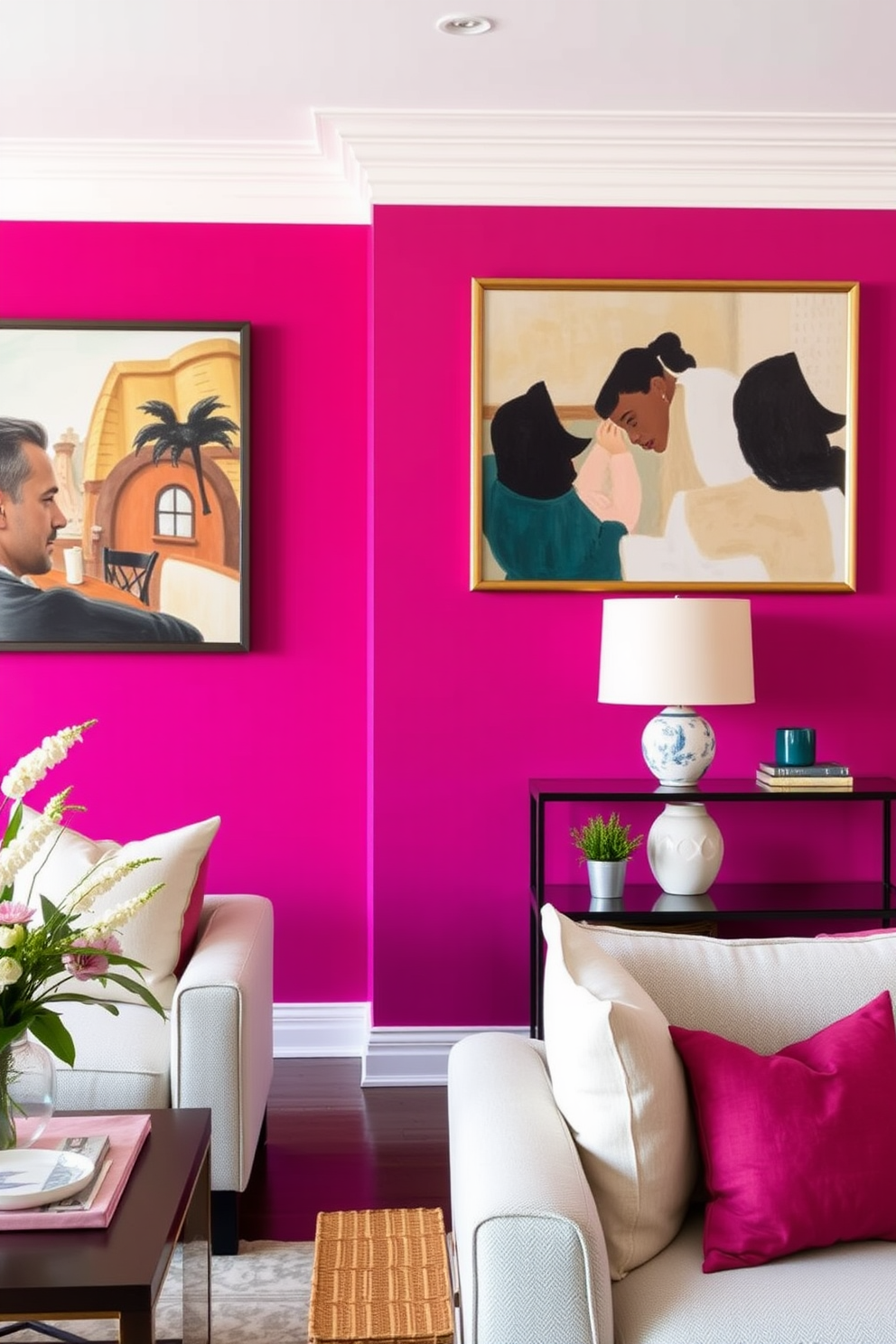 Magenta Wall Painting Ideas 4