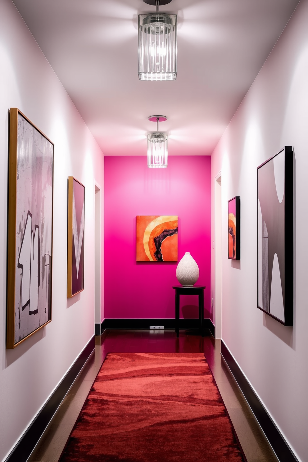 Magenta Wall Painting Ideas 6