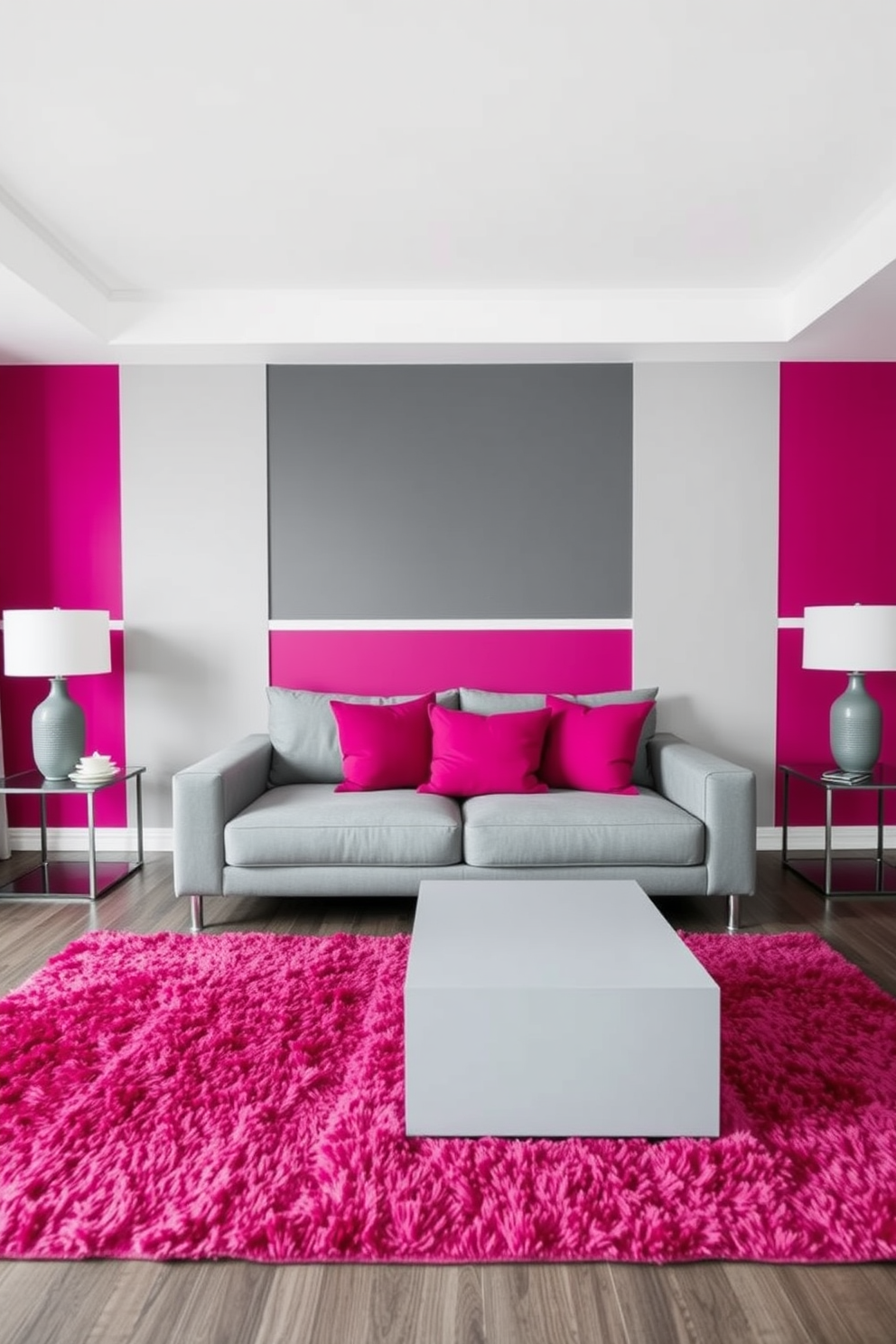 Magenta Wall Painting Ideas 8