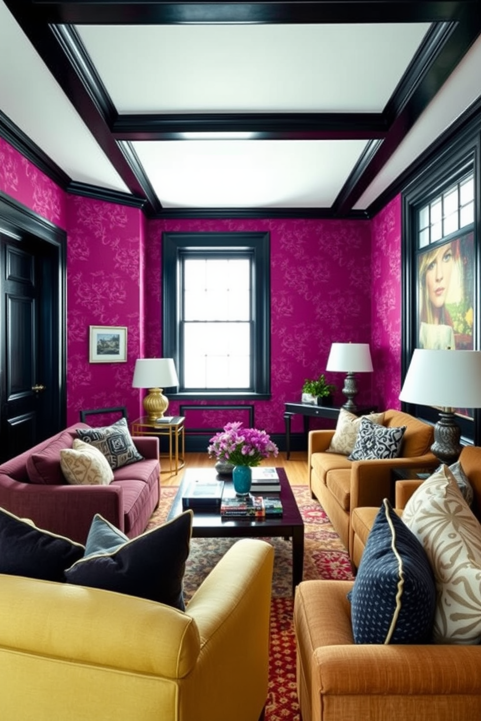 Magenta Wallpaper Decorating Ideas 10