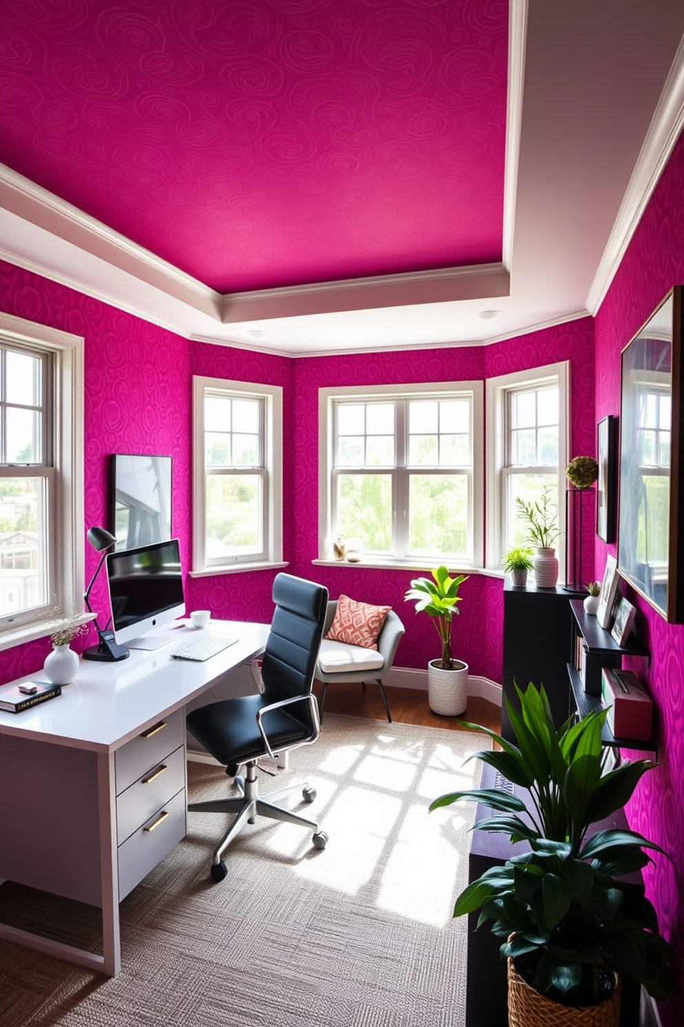 Magenta Wallpaper Decorating Ideas 12