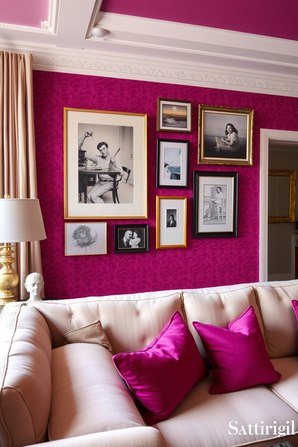 Magenta Wallpaper Decorating Ideas 13