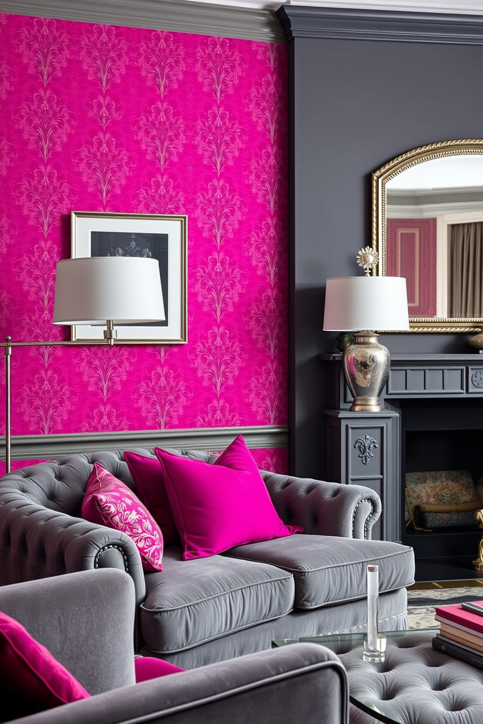 Magenta Wallpaper Decorating Ideas 15